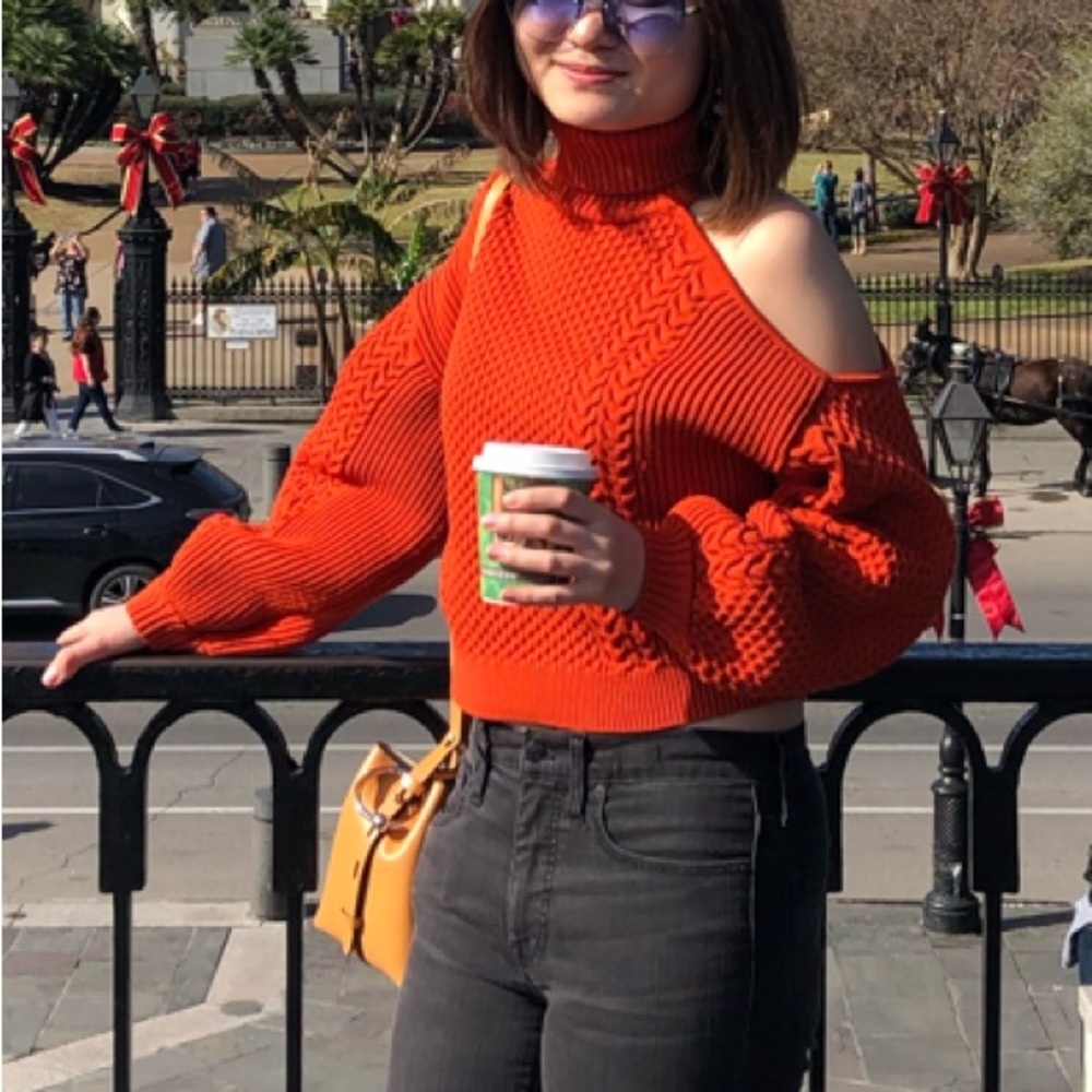 Chic Orange Sweater